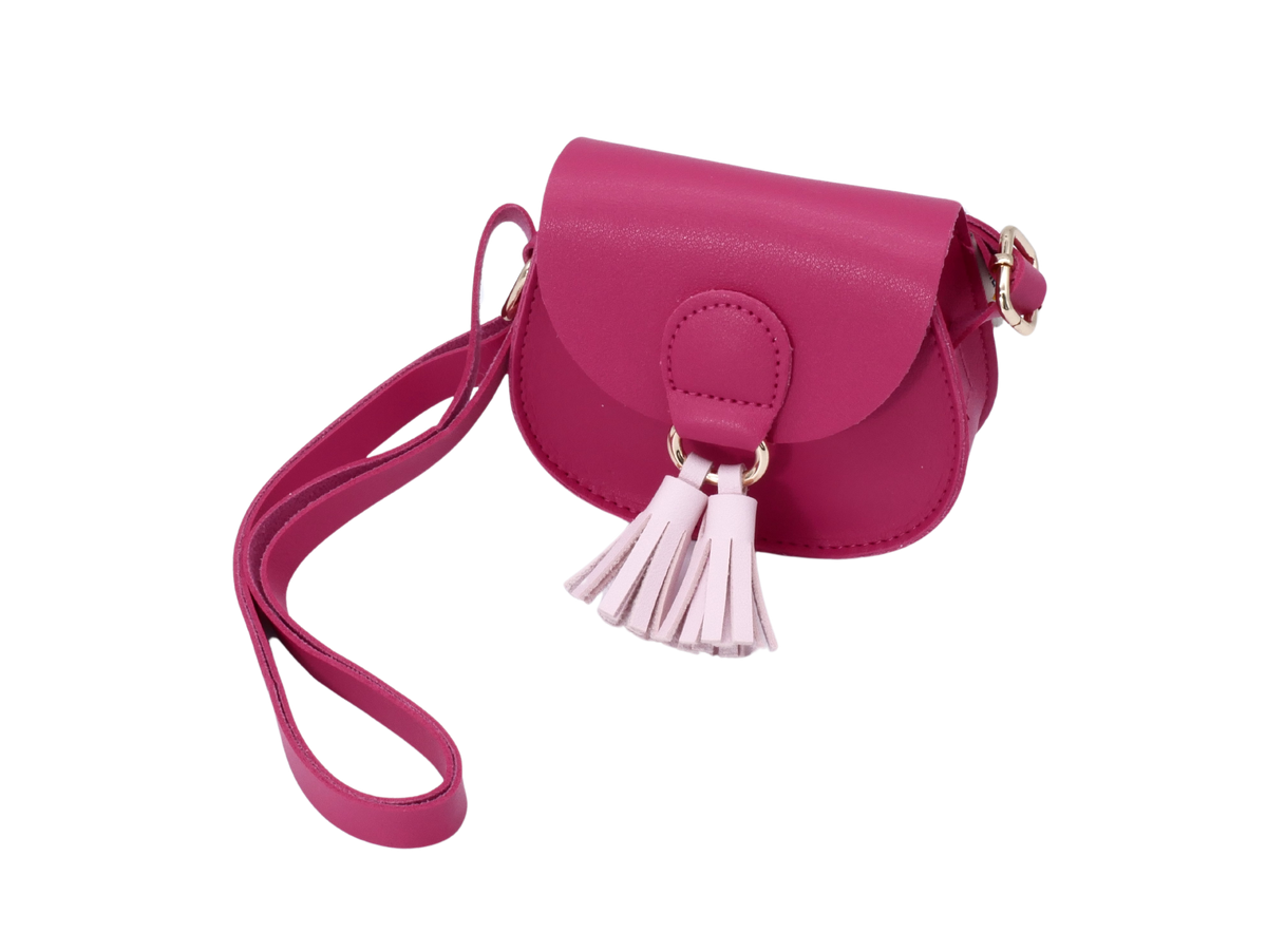 Kis Me Lasten Olkalaukku Pinkki Vaaleanpunaisella Tupsulla