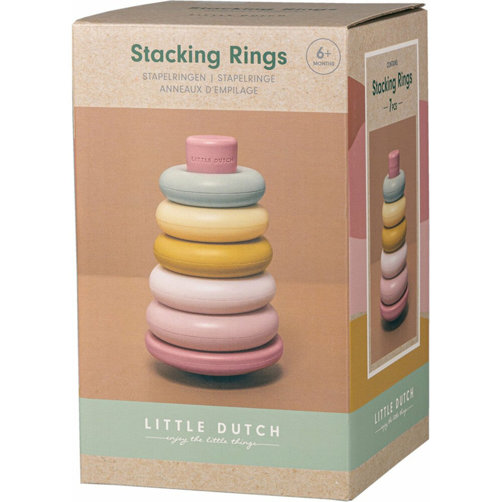 Little Dutch Pinottavat Renkaat/Rengaspyramidi Vaaleanpunainen