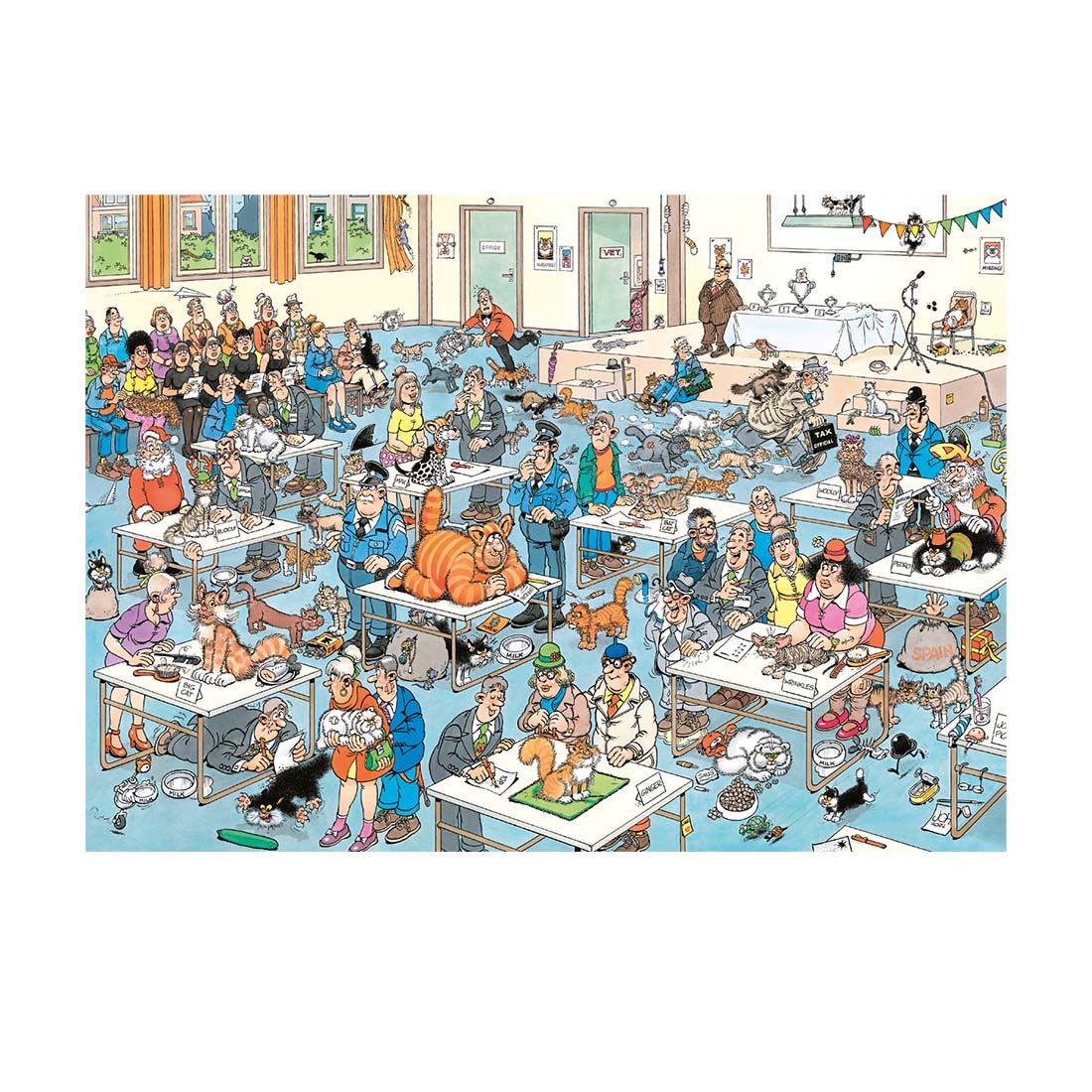 Jan van Haasteren 1000 Palan Palapeli The Cat Pageantry