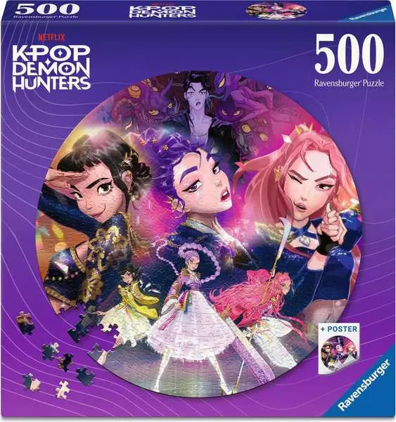 Ravensburger 500 Palan Pyöreä Palapeli K-Pop Demon Hunters