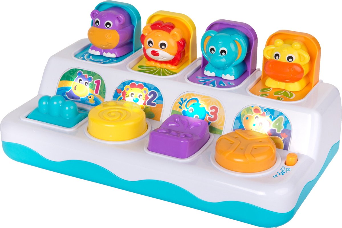 Playgro Viidakon Ystävykset Pop Up Leikki Äänillä ja Valoilla