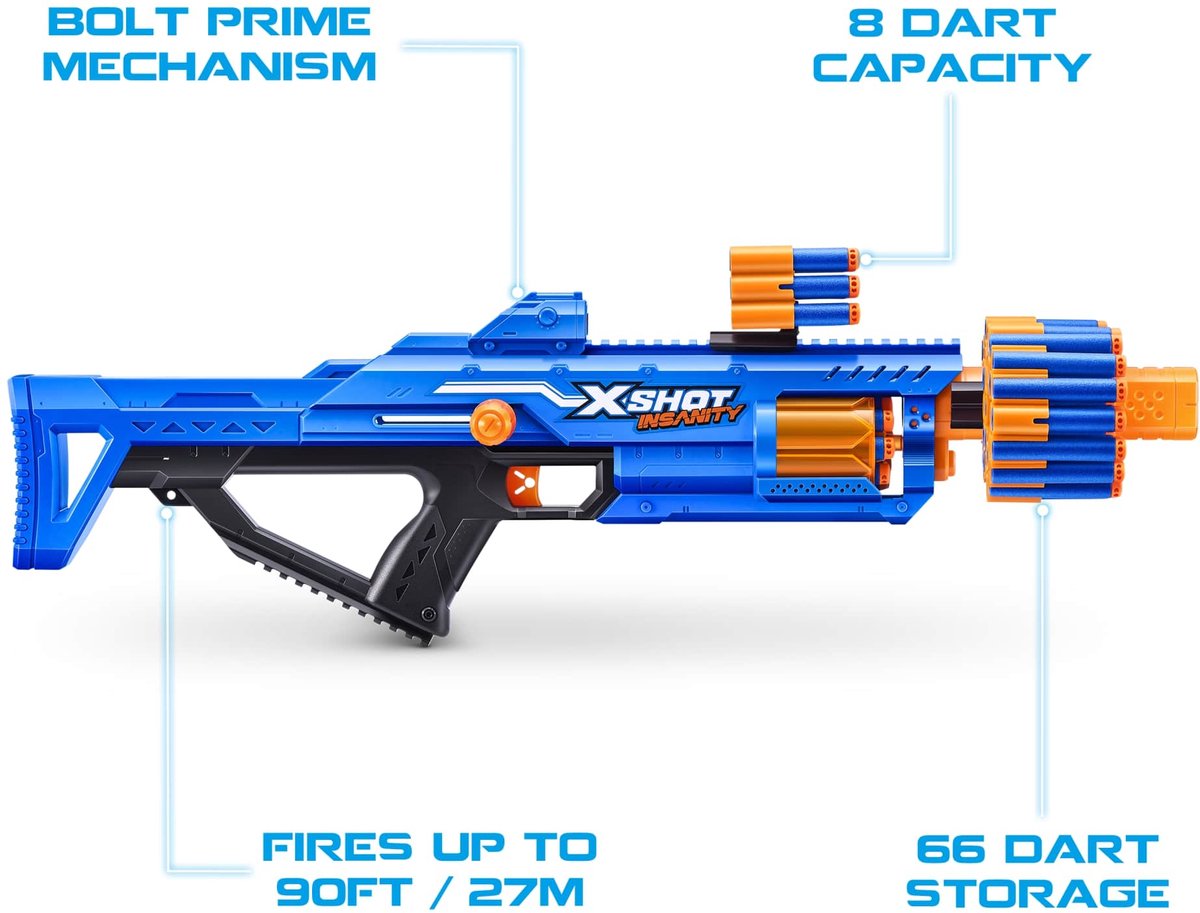 Zuru X-Shot Insanity-Berzerko 6 Shot, 48 ammusta