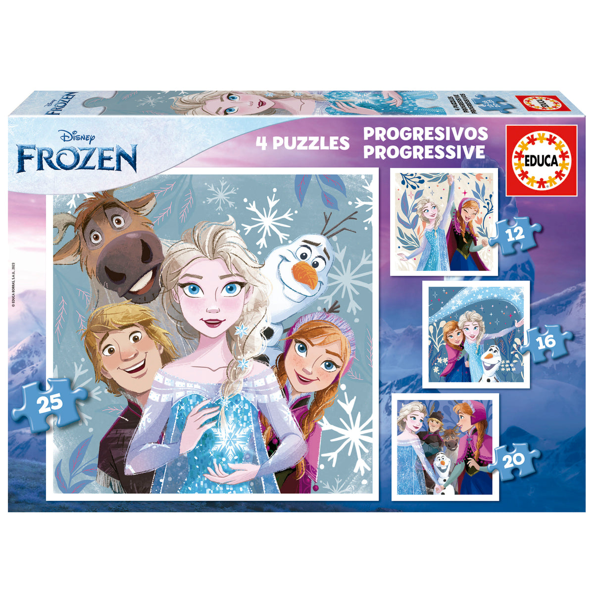 Educa Frozen Palapeli 12+16+20+25 palaa