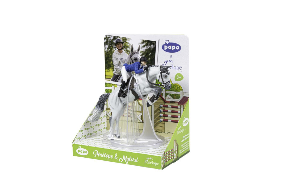 Papo Hevonen ja Kilparatsastaja- Penelope & Mylord