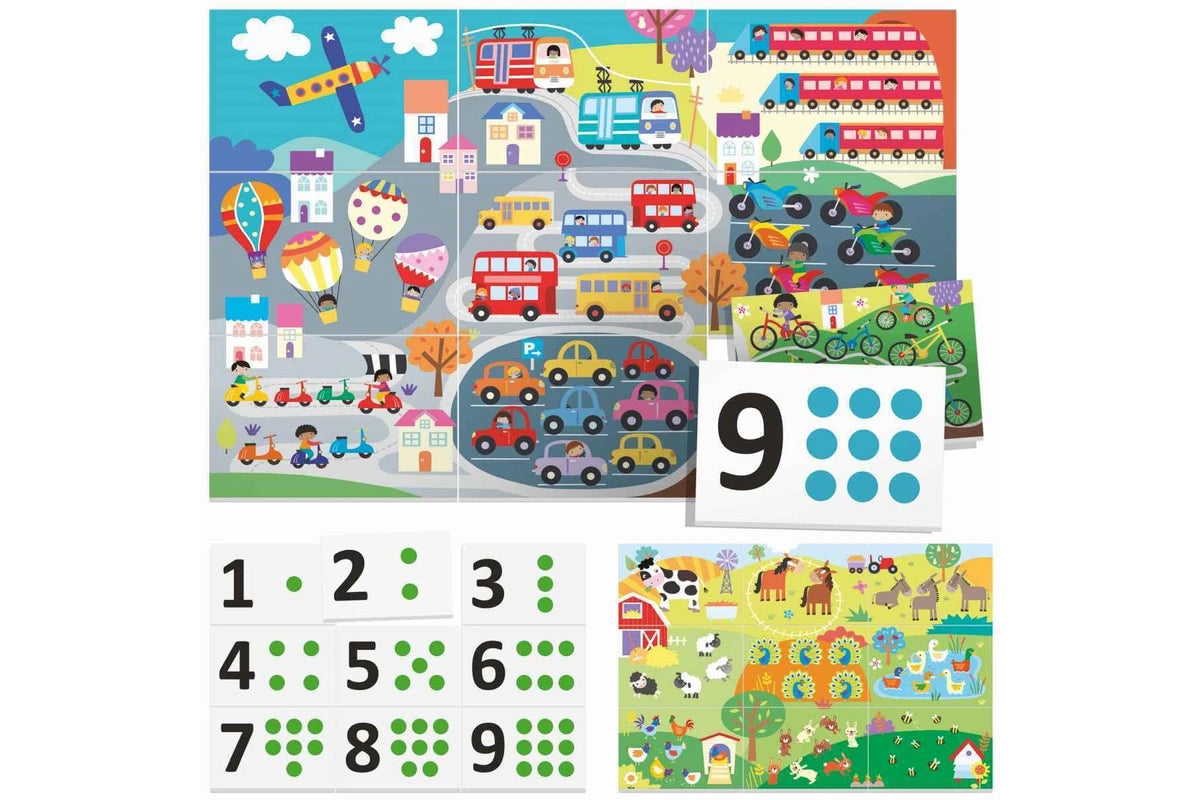 Headu Montessori Kosketusmuistikortit 123