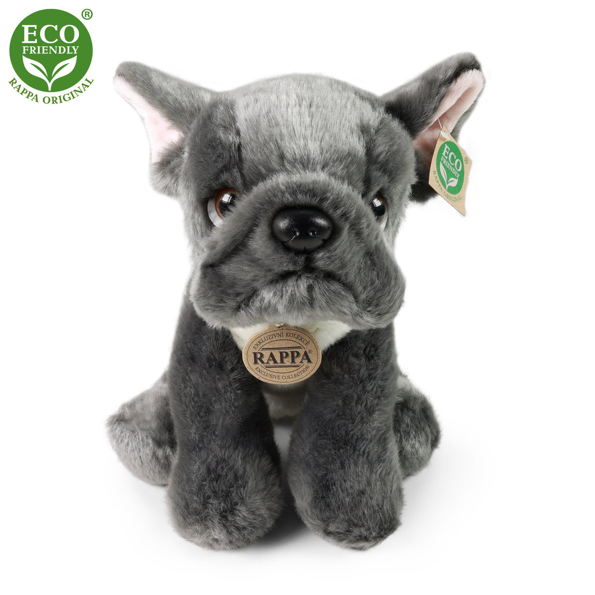Rappa Eco Friendly Ranskan Bulldog Pehmolelu Istuva 26cm