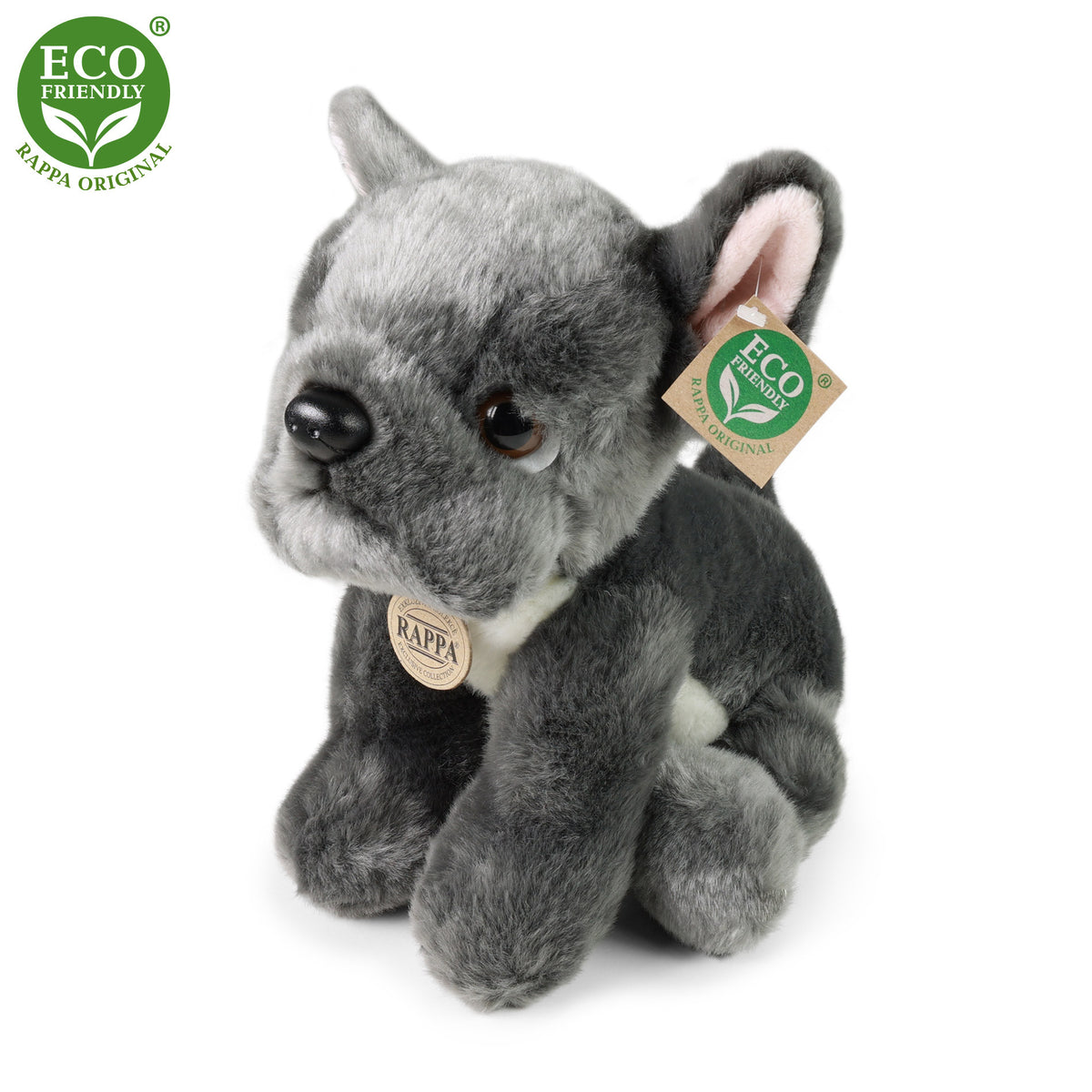 Rappa Eco Friendly Ranskan Bulldog Pehmolelu Istuva 26cm
