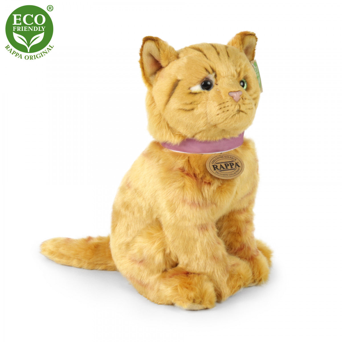 Kissa Keltaraitainen Pehmolelu 25cm