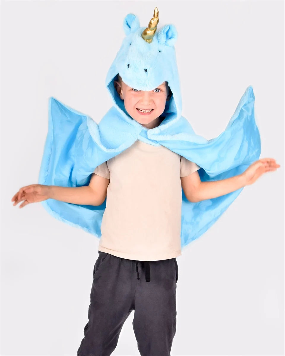 Yksisarvisviitta 98-128 cm Vaaleansininen