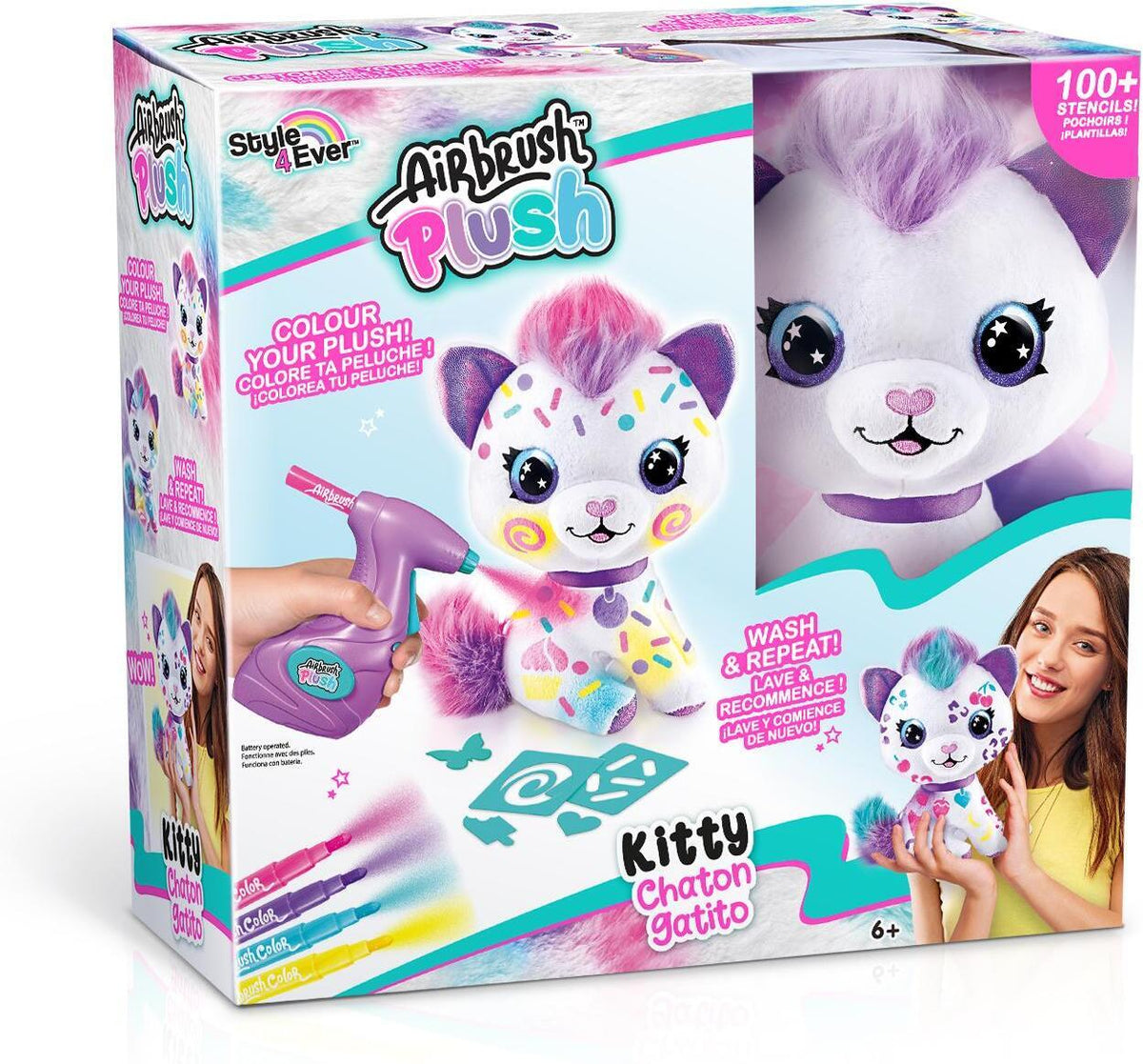 Airbrush Plush Kissa Värjättävä Pehmolelu