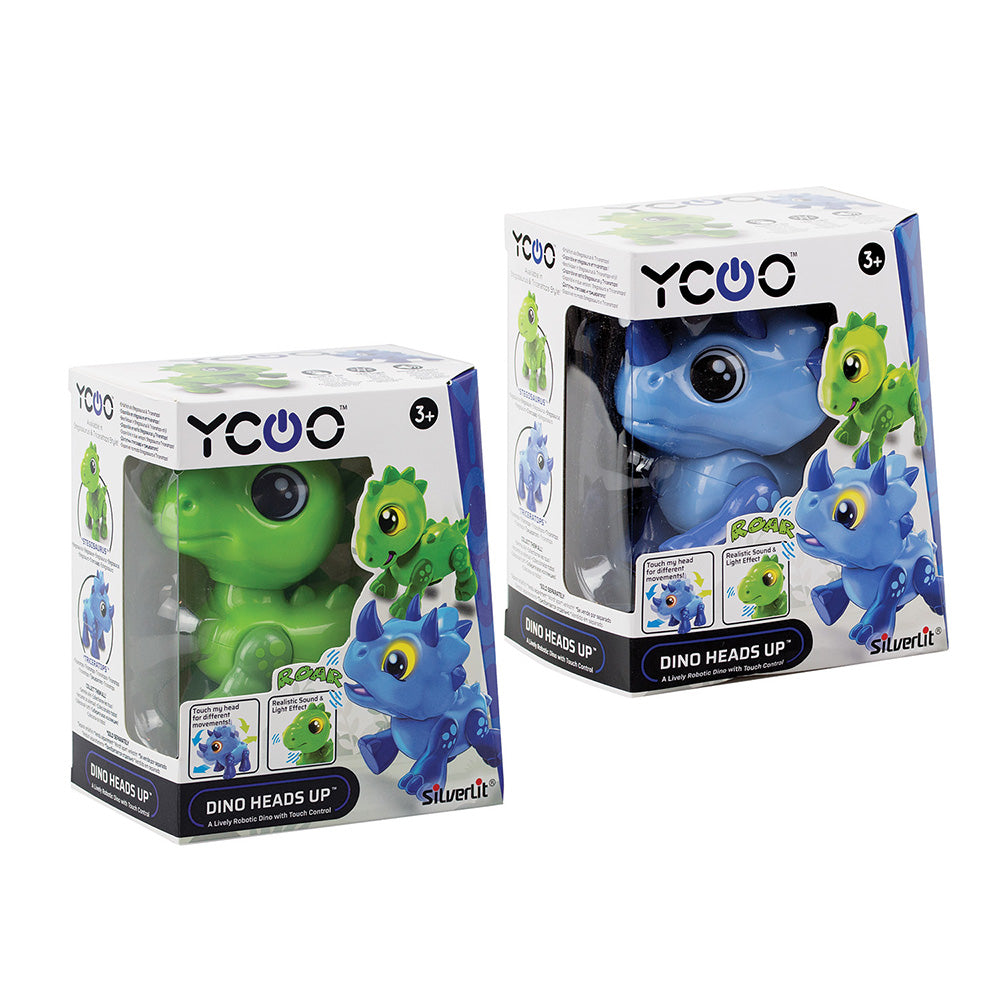 YCOO Dino Heads Up Interaktiivinen Robotti Dinosaurus Lajitelma