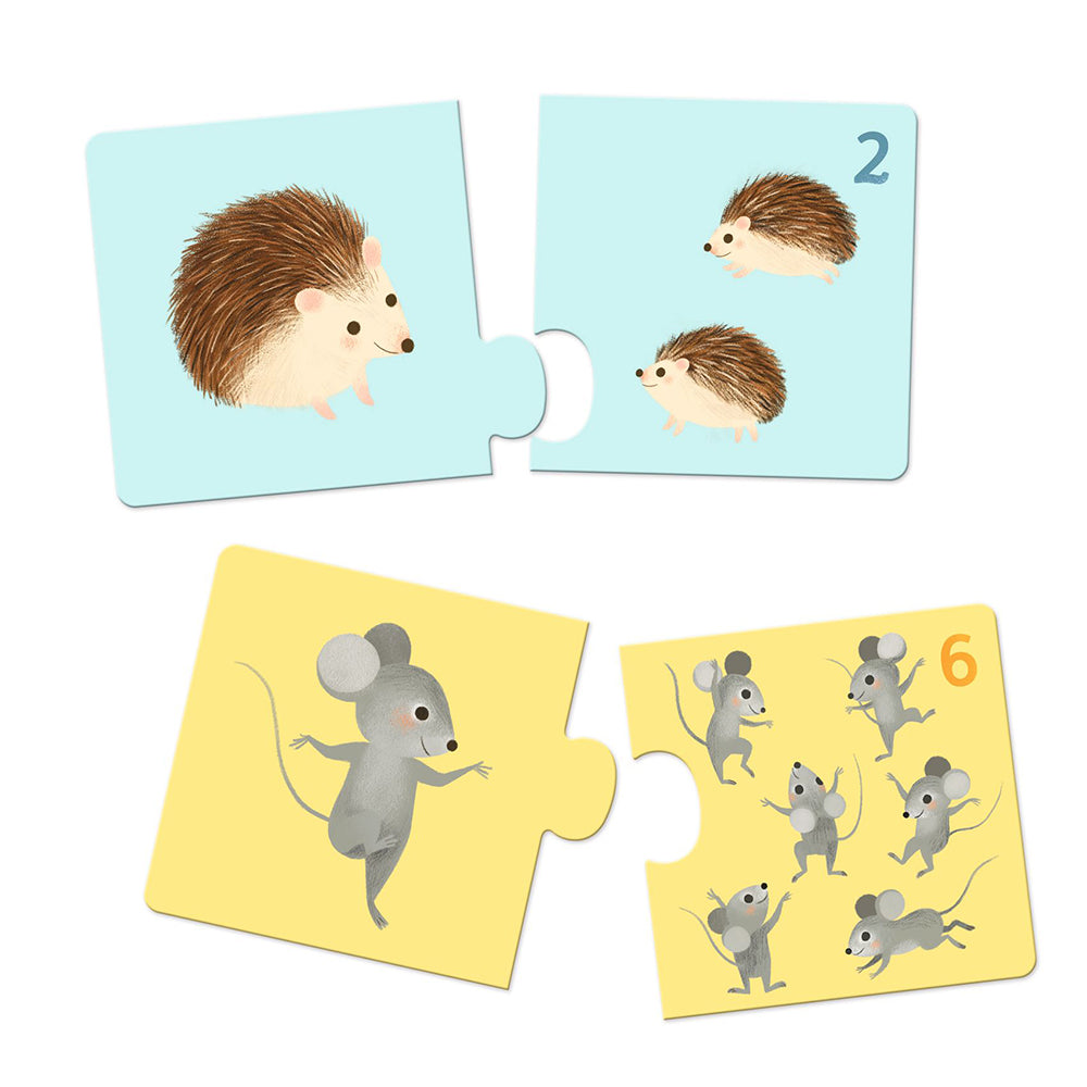 vDjeco Puzzle Duo Eläinvauvat 12 Palapeliä