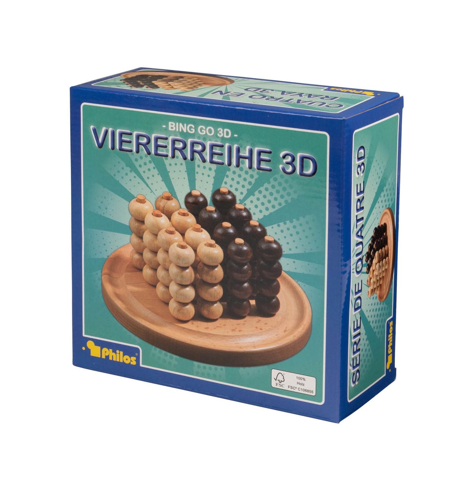 Philos Puinen 3D Neljän Suora/4 In a Row 20 cm