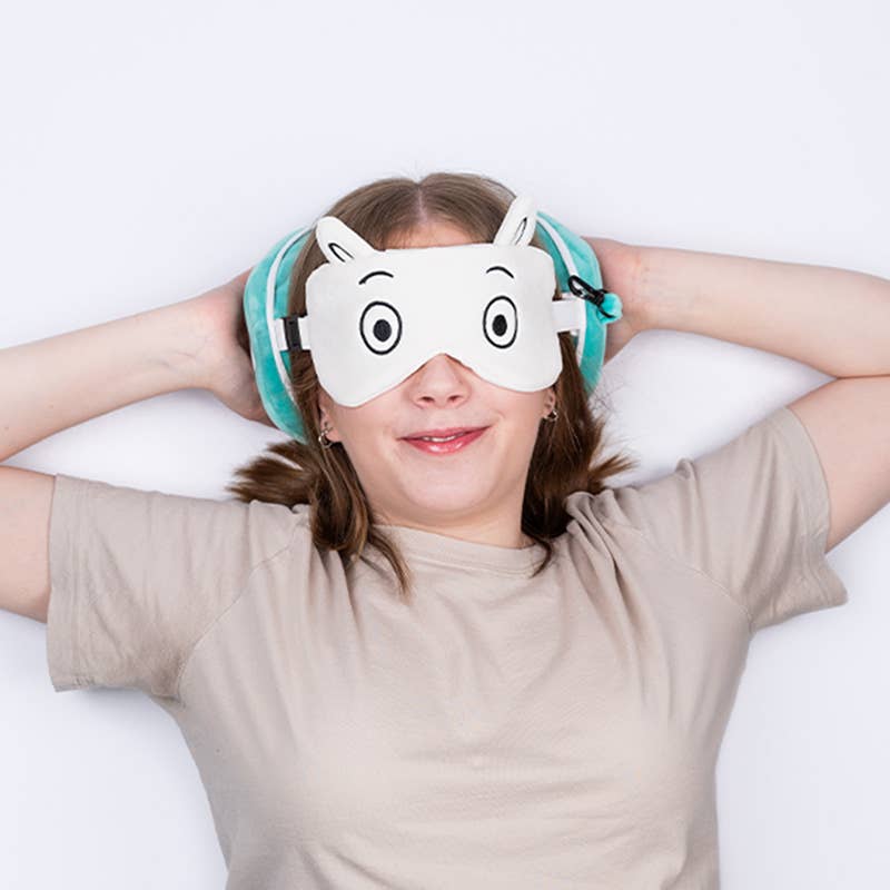 Relaxeazzz Muumi Pehmeä Matkatyyny/Silmämaski