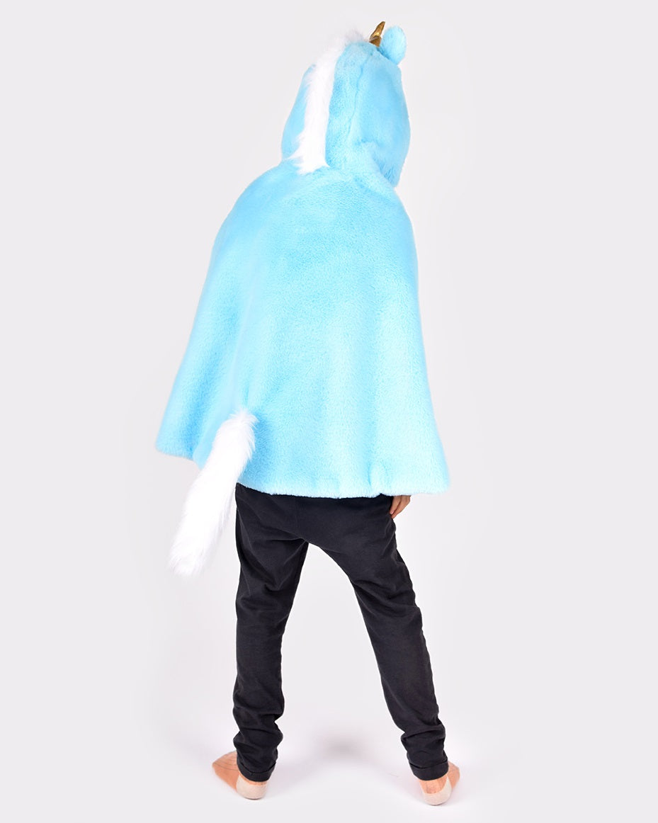 Yksisarvisviitta 98-128 cm Vaaleansininen