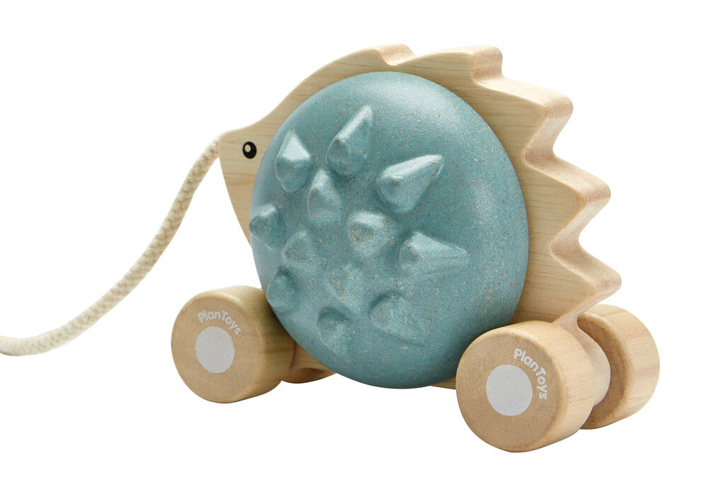Plantoys Vetolelu Puinen Vedettävä Siili (Sininen)