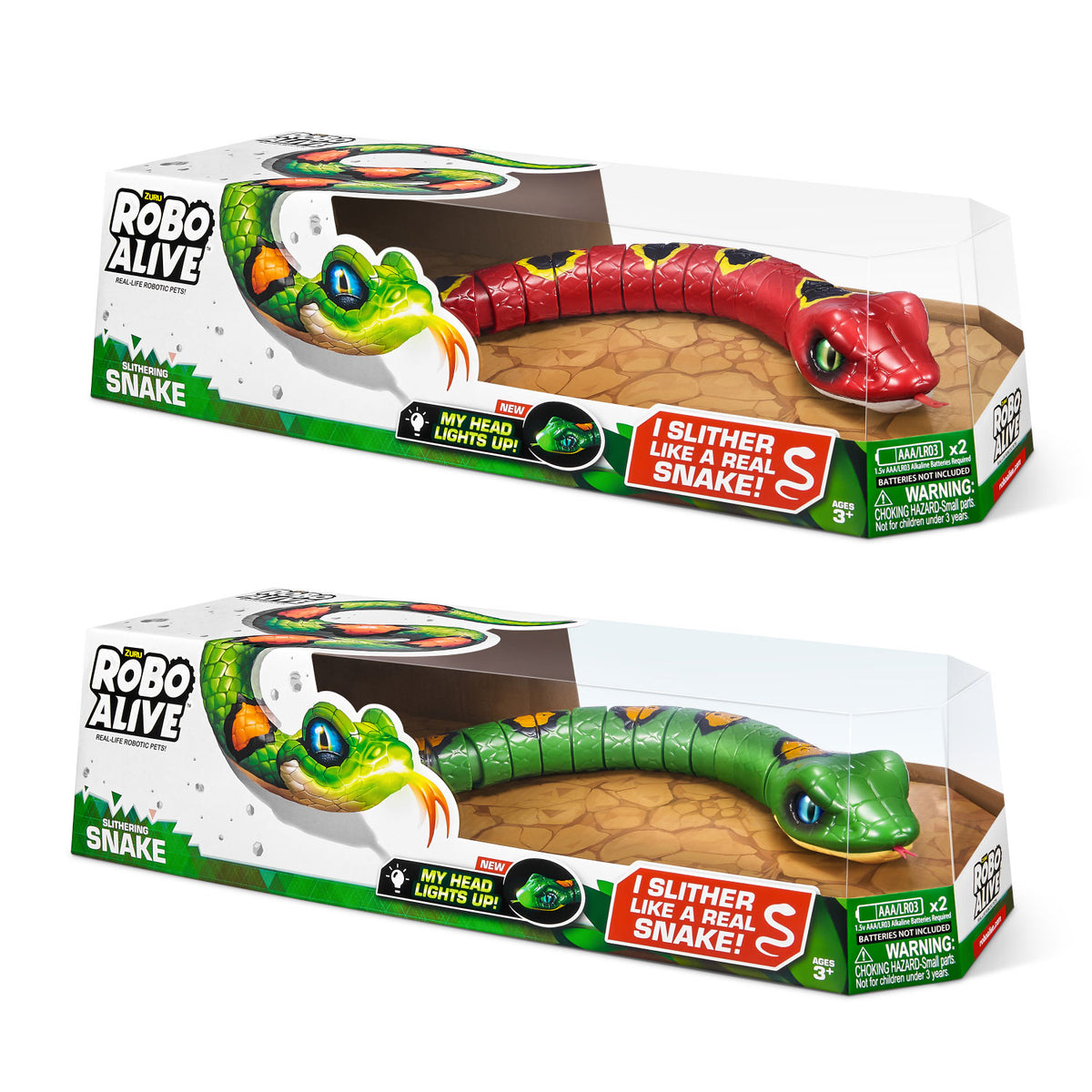 Robo Alive Slithering Snake Interaktiivinen Käärme Lajitelma