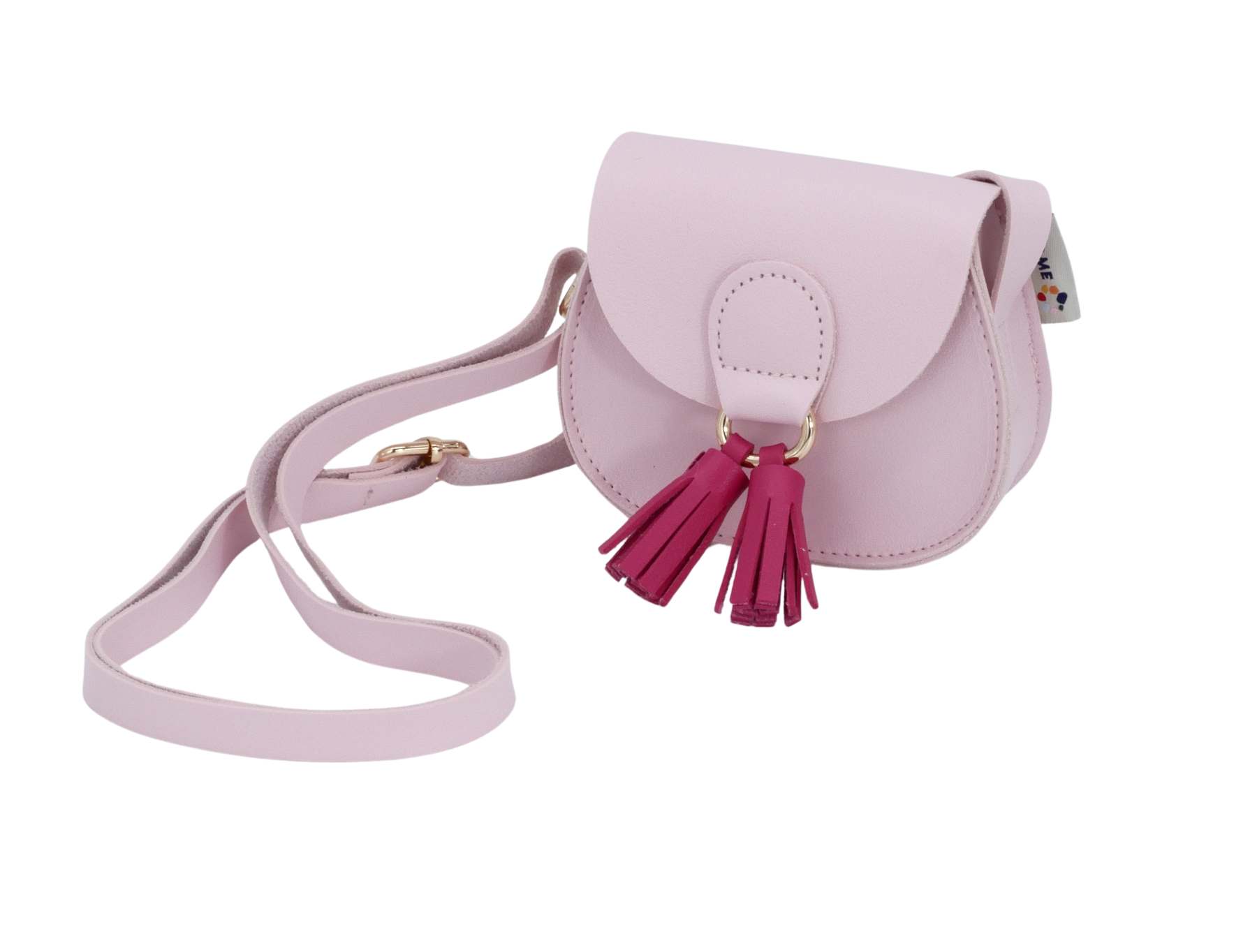 Kis Me Lasten Olkalaukku Vaaleanpunainen Pinkillä Tupsulla