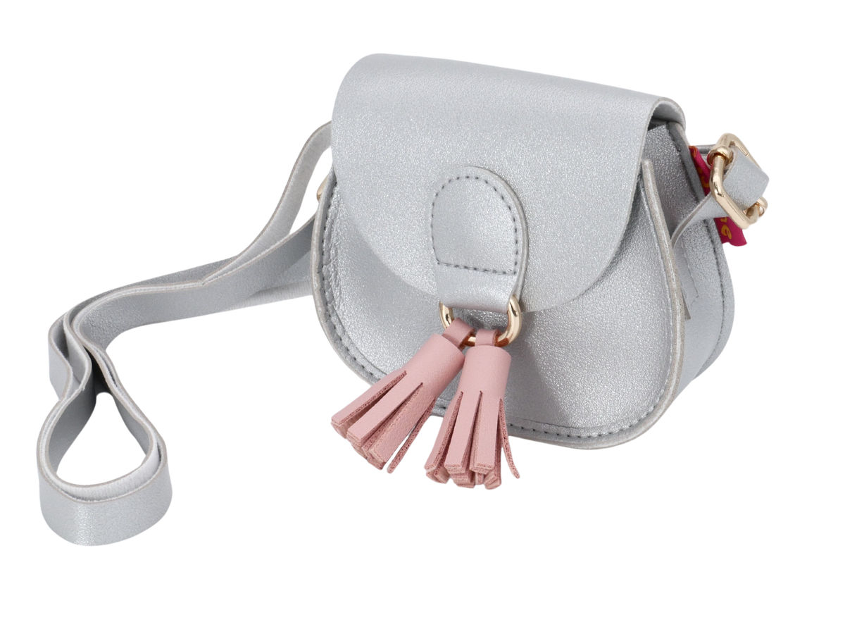 Kis Me Lasten Olkalaukku Hopea Rosalla Tupsulla