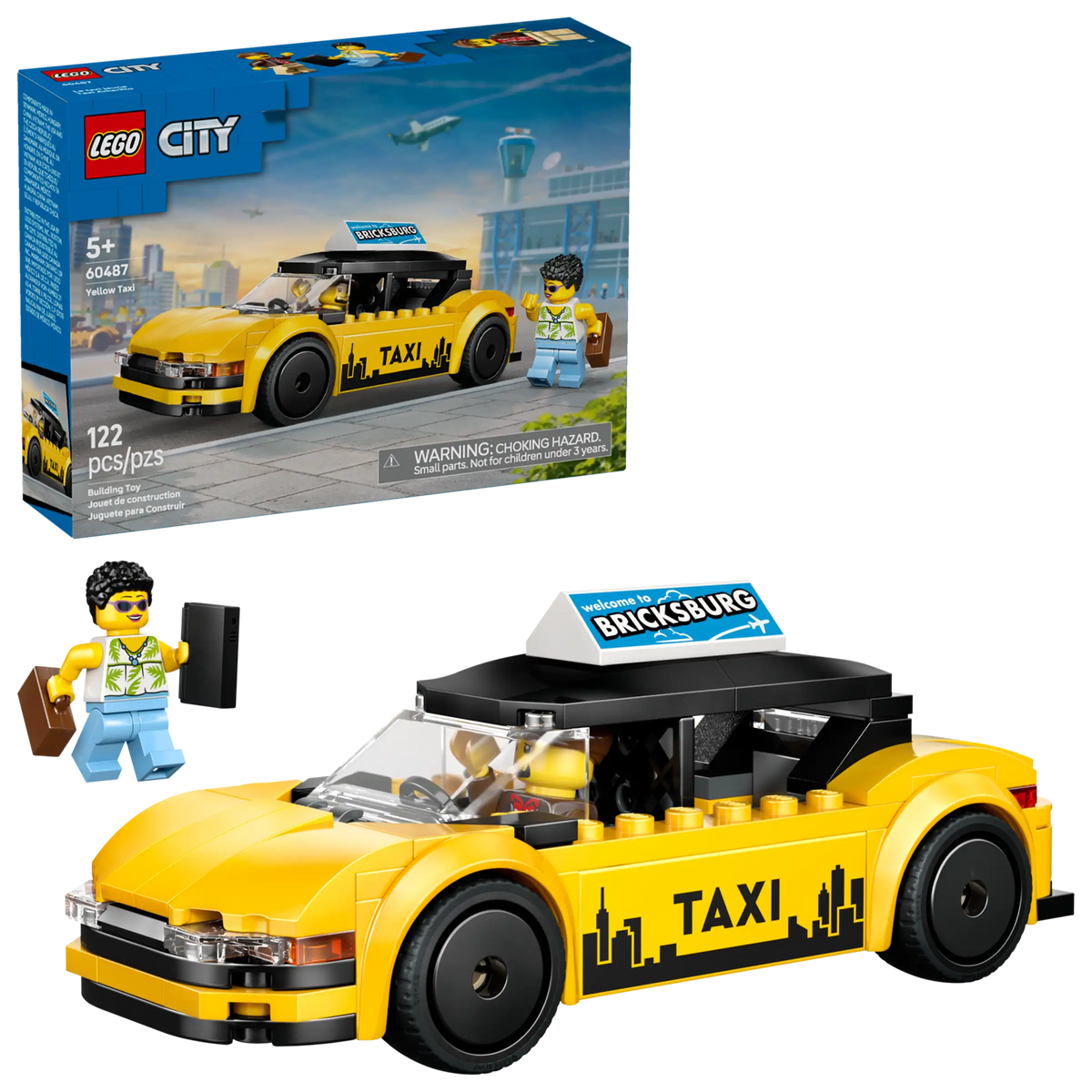 LEGO City 60487 Keltainen Taksi