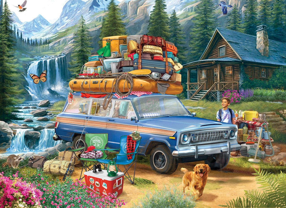 Eurographics 1000 Palan Palapeli Jeep - Loading the Jeep Wagoneer