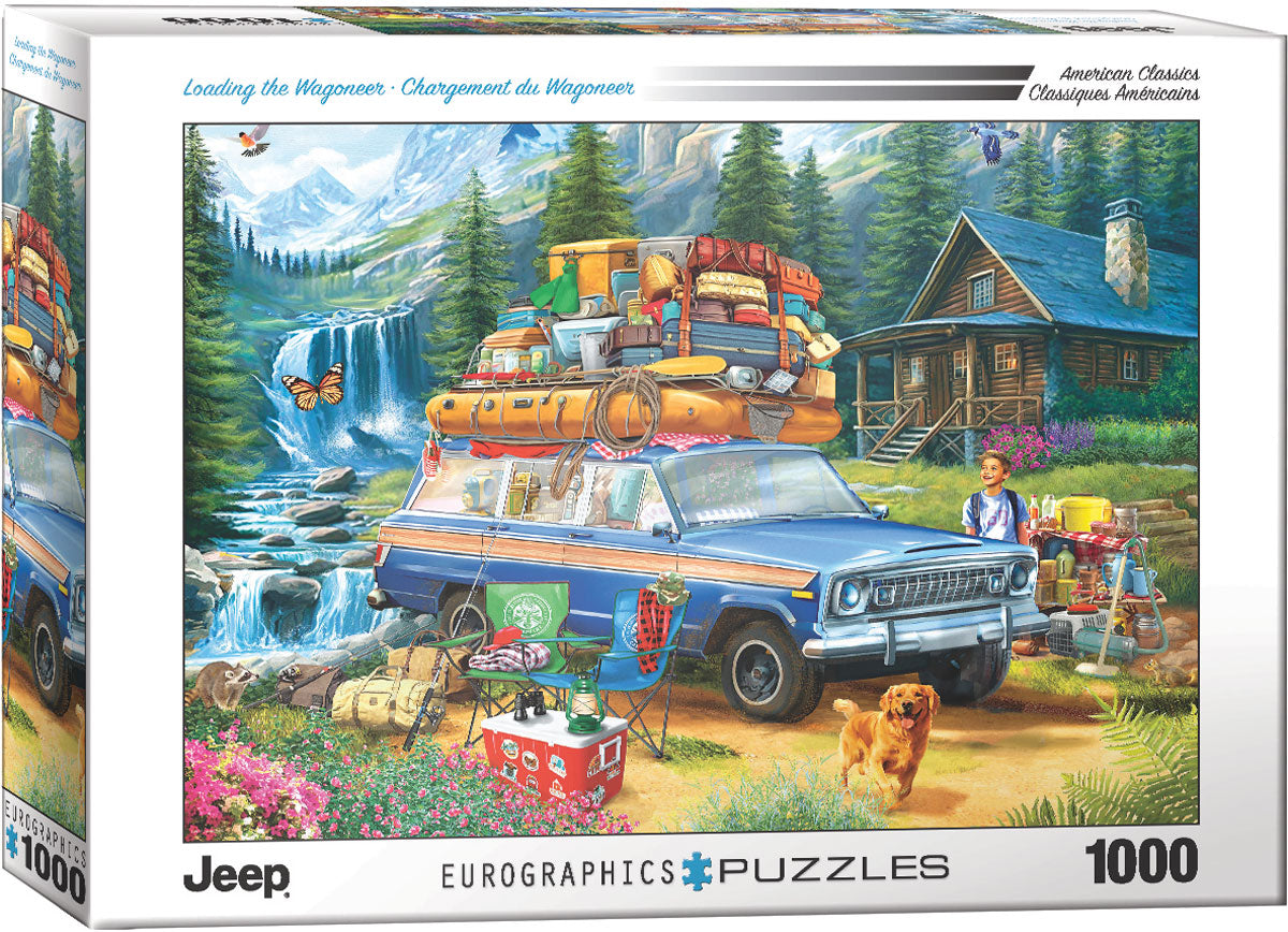Eurographics 1000 Palan Palapeli Jeep - Loading the Jeep Wagoneer