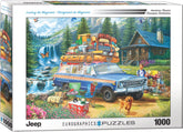 Eurographics 1000 Palan Palapeli Jeep - Loading the Jeep Wagoneer