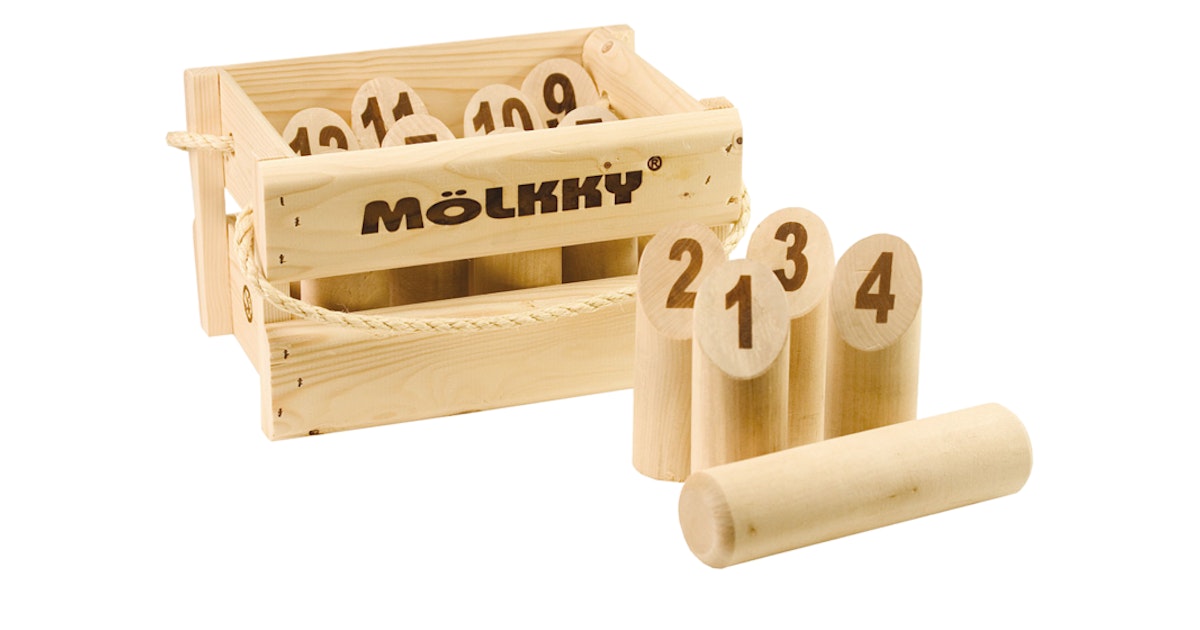 Mölkky-Peli Puulaatikossa