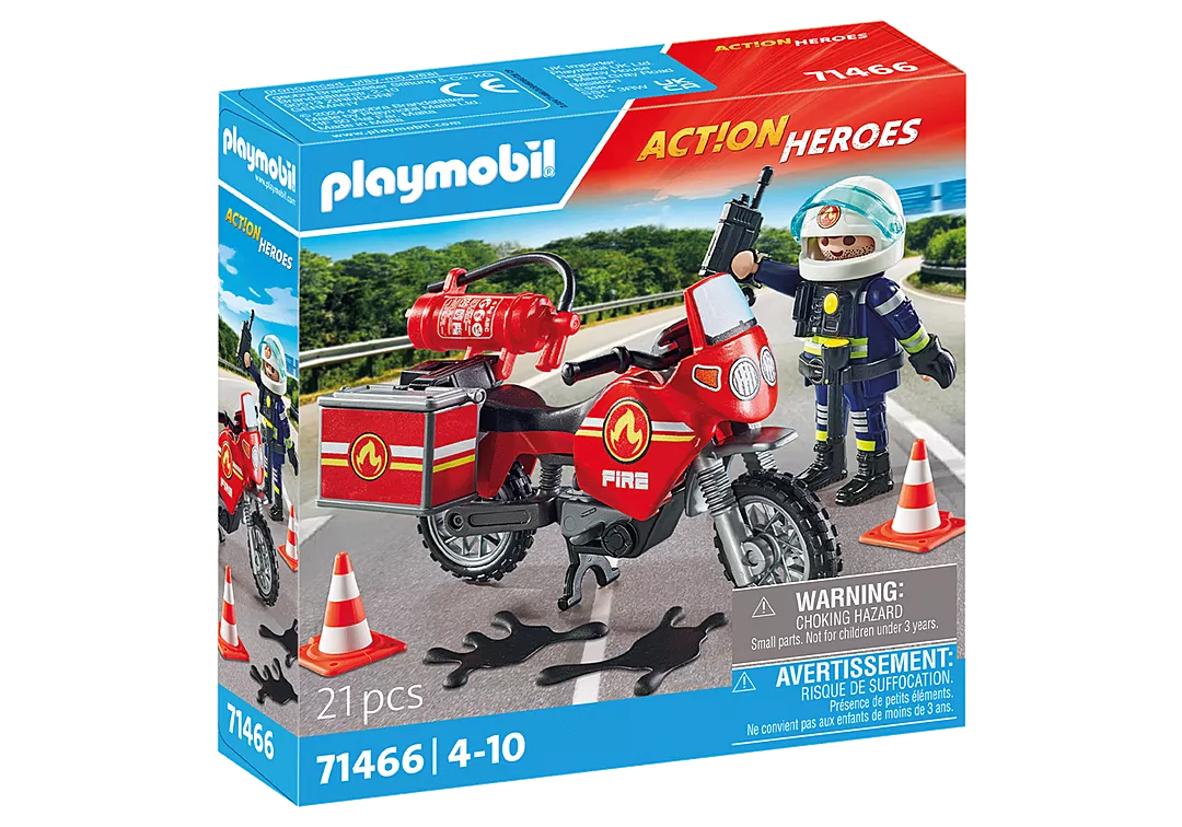 Playmobil Action Heroes 71466 Palopelastaja ja Moottoripyörä