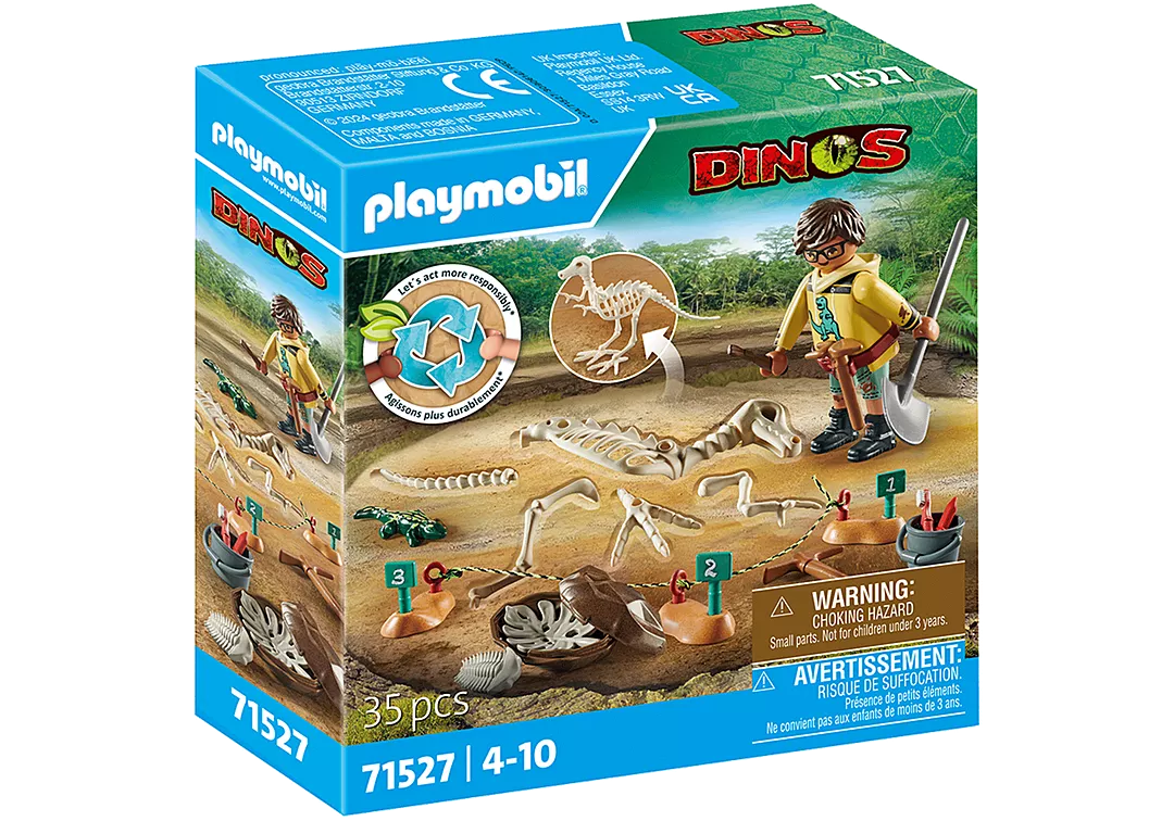 Playmobil Dinos 71527 Arkeologinen Kaivaus Dinosauruksen Luuranko