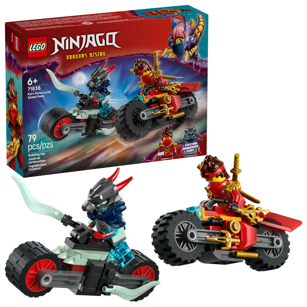 LEGO Ninjago 71838 Kain Vauhdikas Moottoripyöräkisa