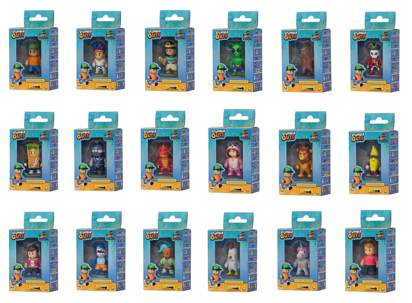 Stumble Guys Collectible Figures 1n Hahmopakkaus Lajitelma