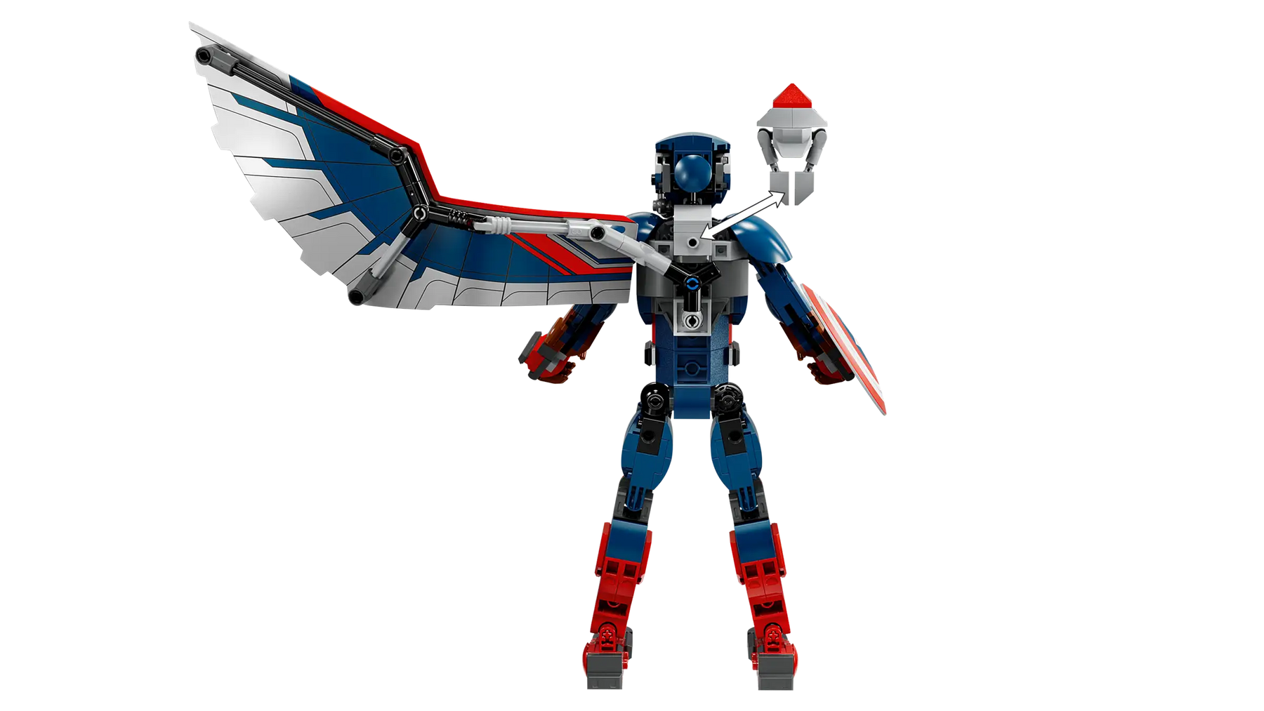 LEGO 76296 Uusi Rakennettava Captain America ‑Hahmo