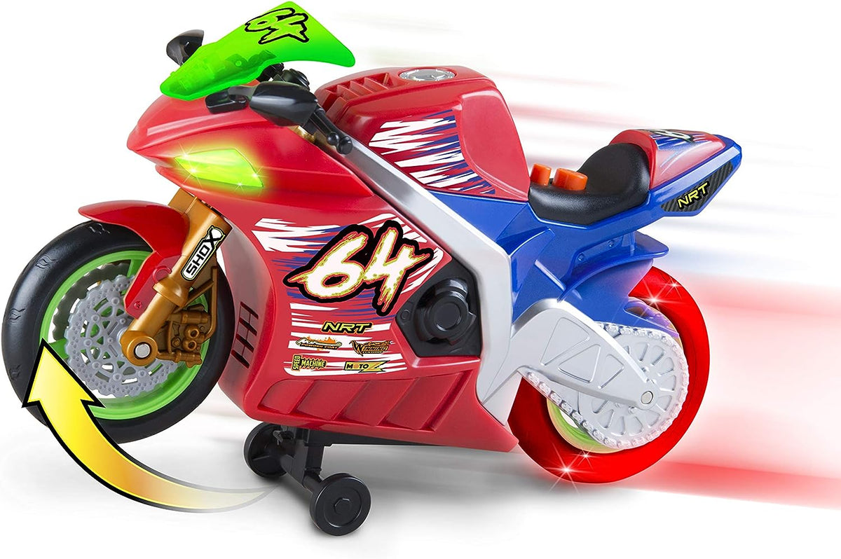 Road Rippers Wheelie Bikes, Moottoripyörä Äänillä ja Valoilla Puna/Sininen