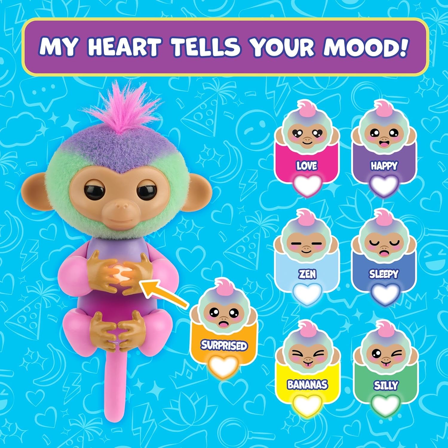 Fingerlings Apina Monivärinen Magic Moods