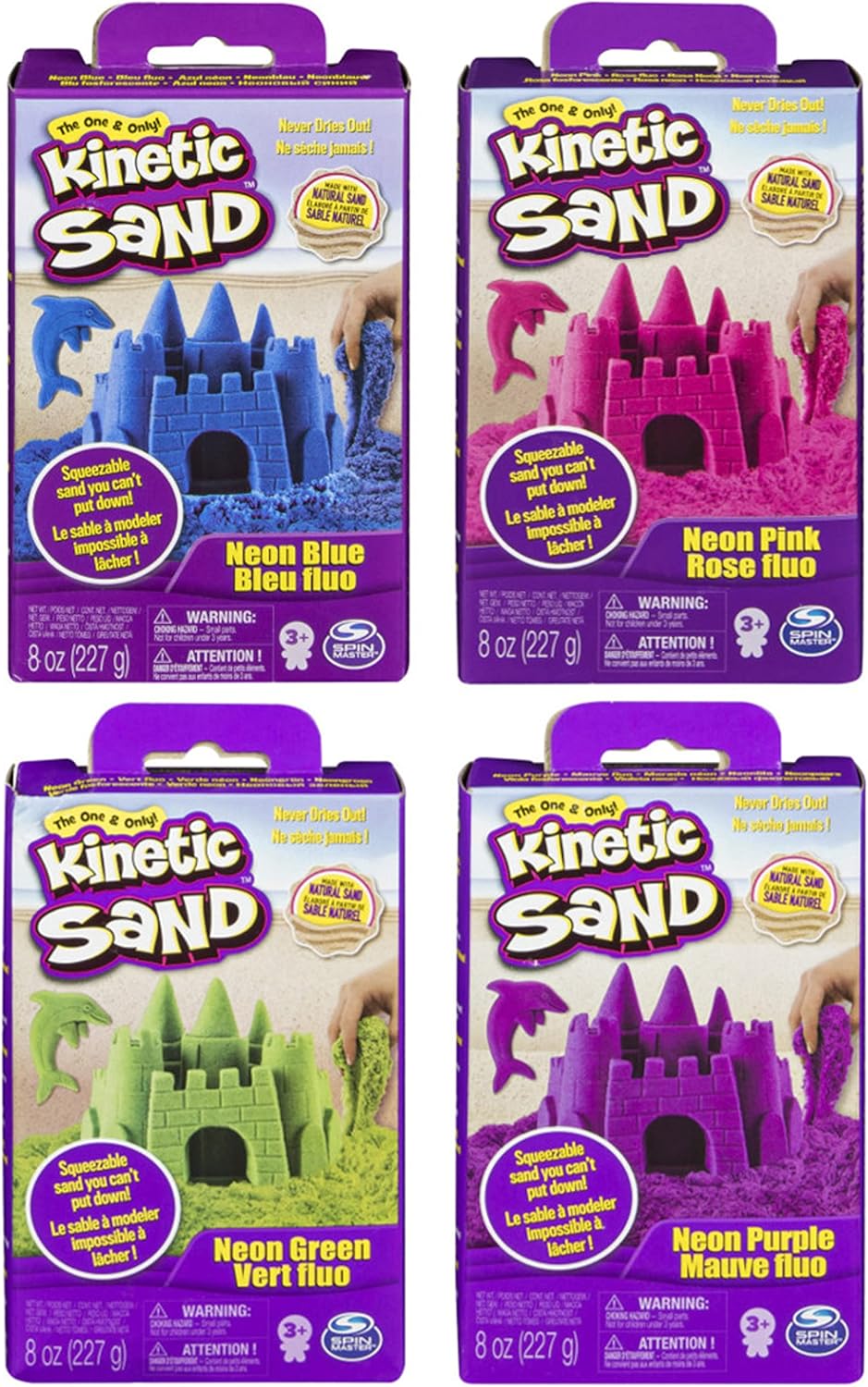 Kinetic Sand Taikahiekka Neon Box Lajitelma