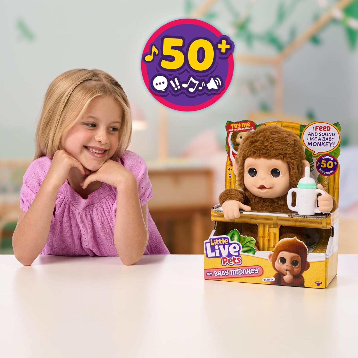 Little Live Pets My Baby Monkey Mango Interaktiivinen Apina