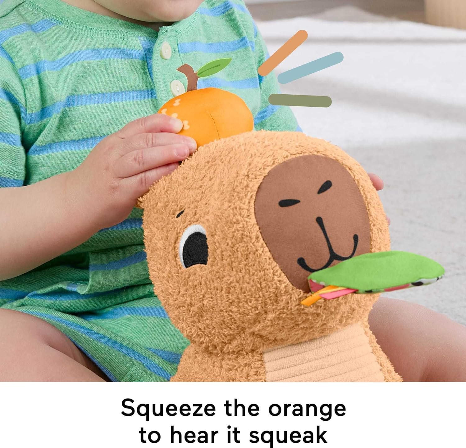 Fisher-Price Sensimals Snuggle Snacky Cabybara Aktiviteettipehmolelu