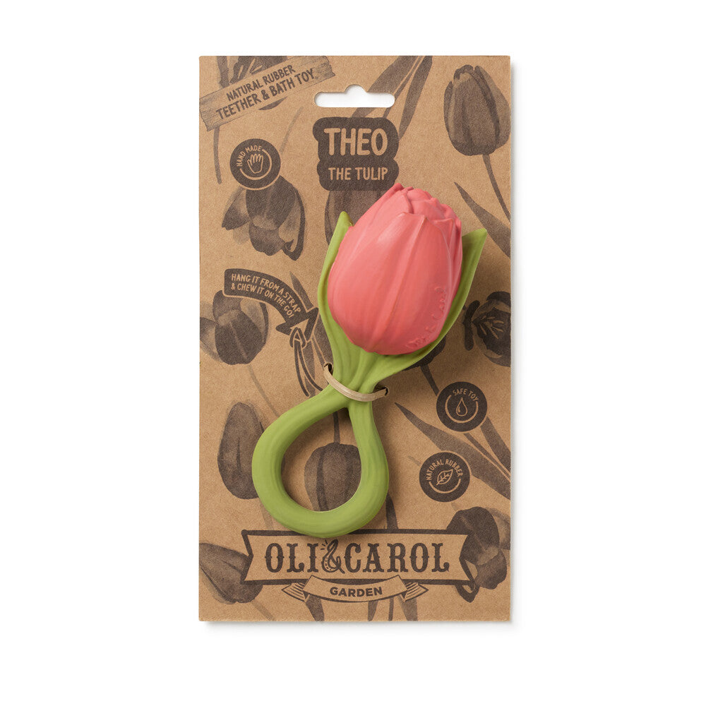 Oli & Carol Luonnonkumi Kylpylelu/Purulelu Theo Tulppaani