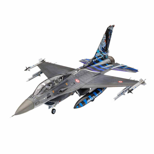 Revell Model Set Lockheed Martin F-16D Tigermeet 2014 Koottava Hävittäjälentokone 1:72 + Maalit sekä Liima