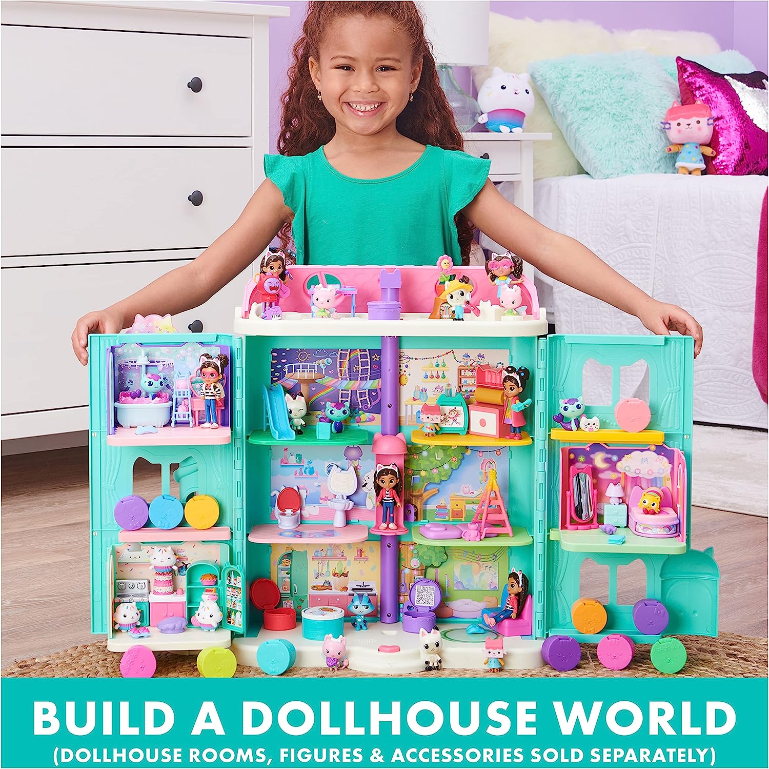 Gabby's Dollhouse Deluxe Carlita Purr-ific Play Room