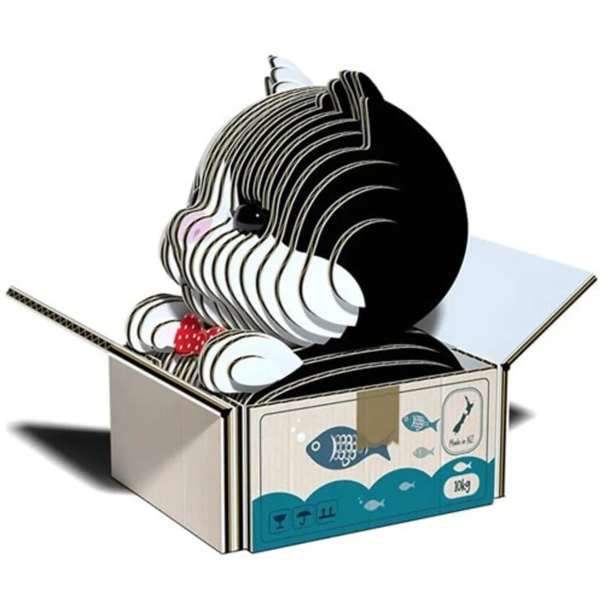 EUGY 3D Koottava Kissa Laatikossa