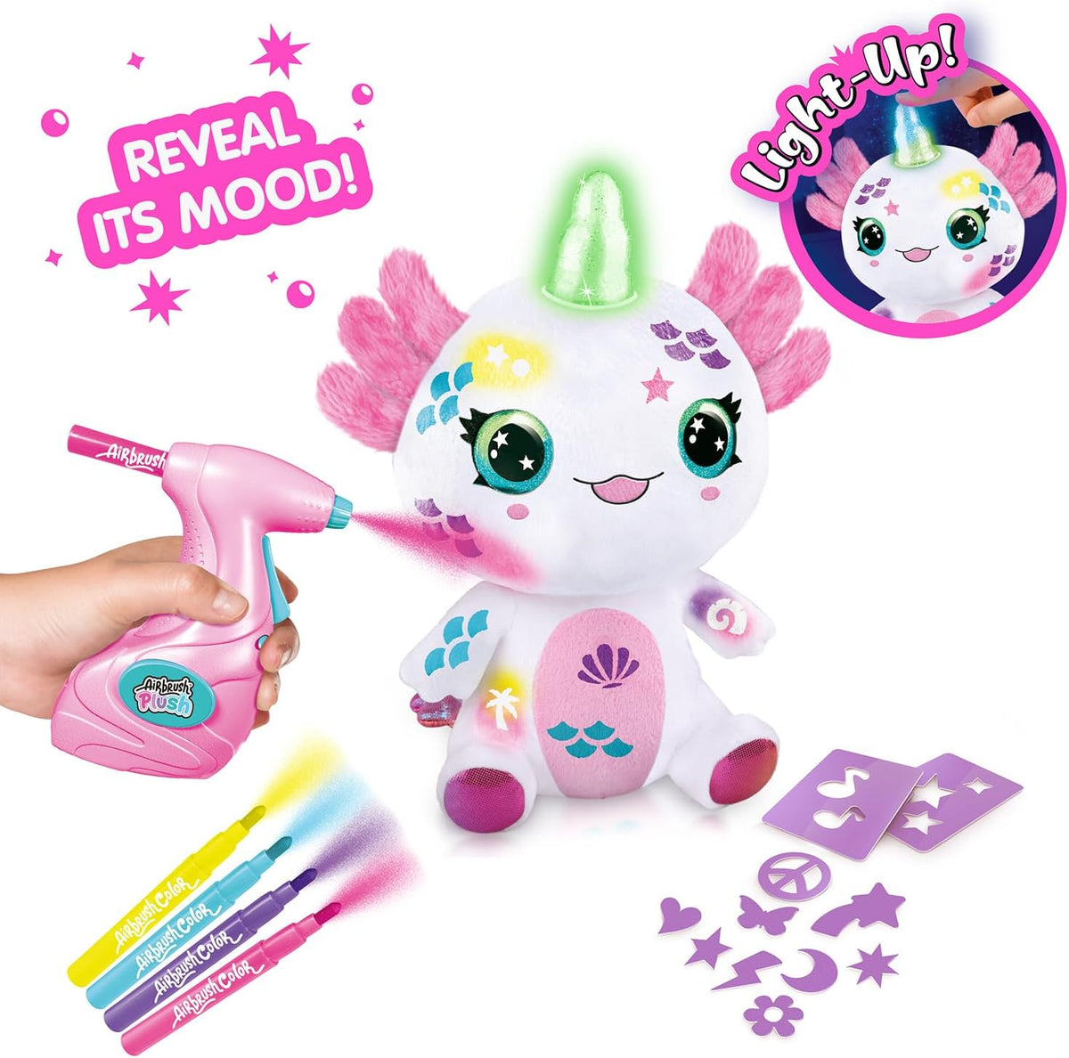 Airbrush Plush Aksolotli Värjättävä Pehmolelu