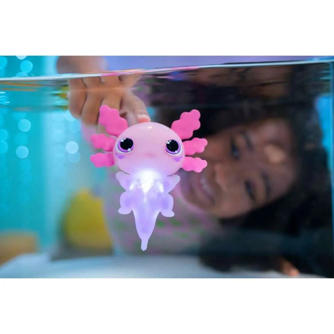 Animagic Let's Glo Axolotl Interaktiivinen Eläin Violetti