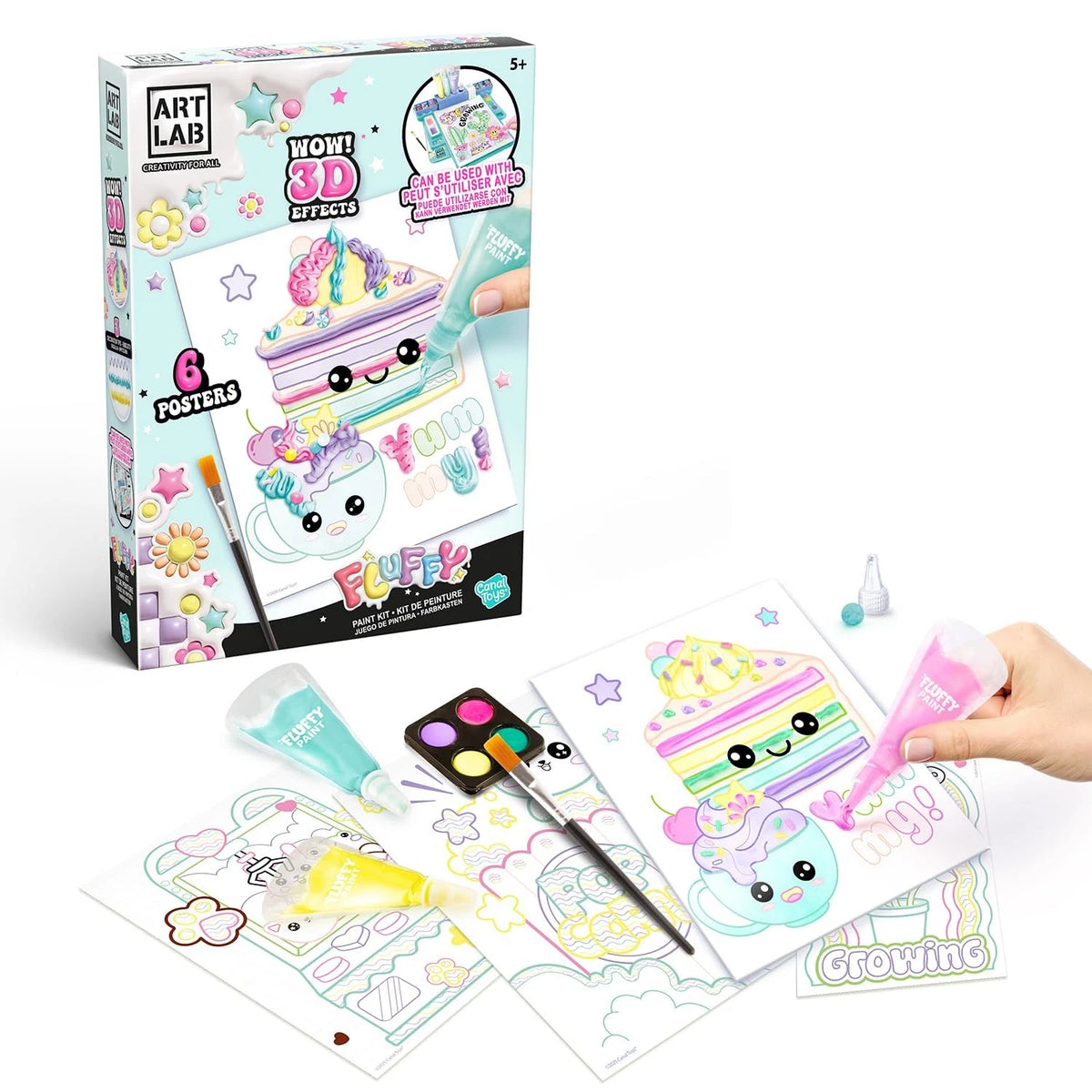 Art Lab Fluffy Paint Kit Askartelumassa