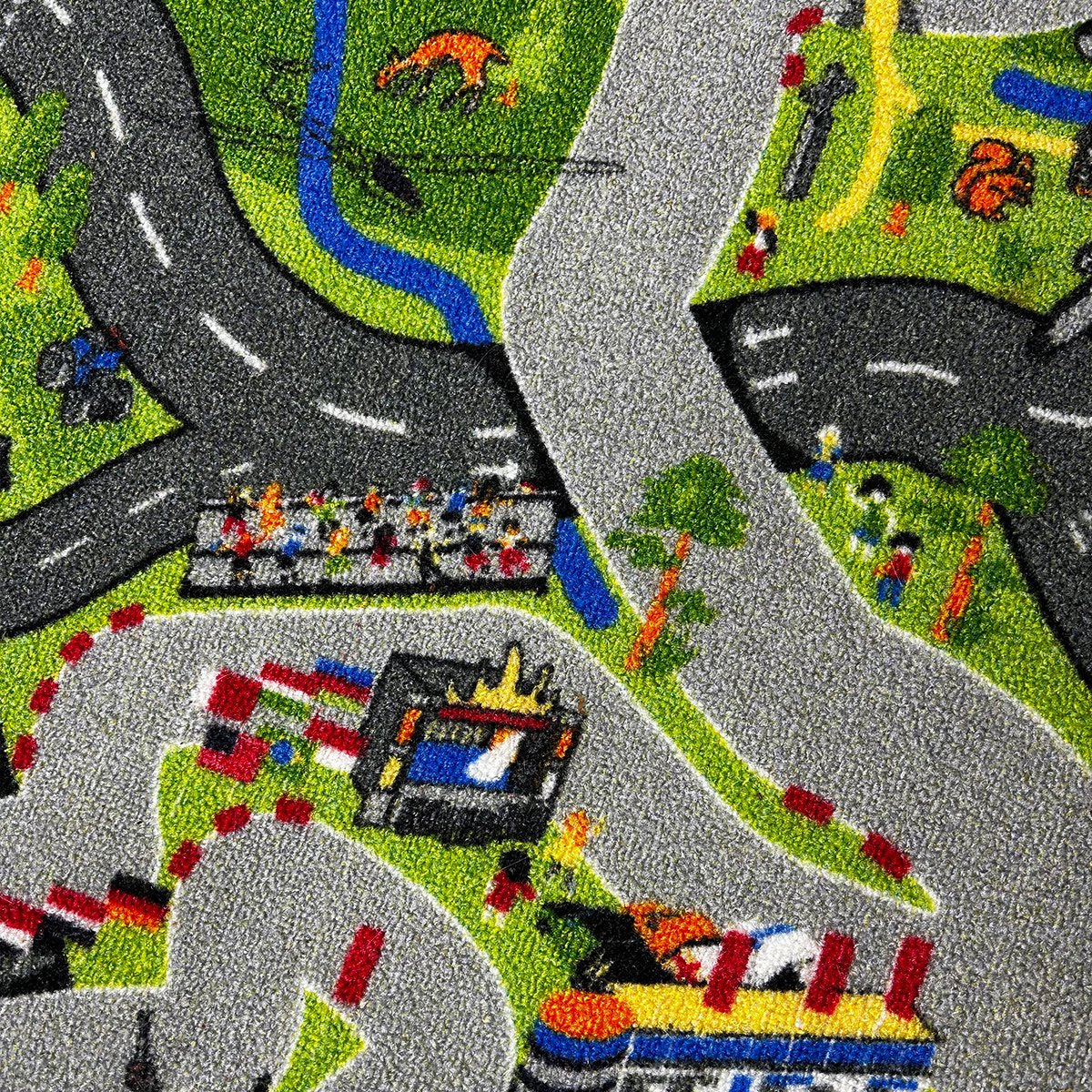 Automatto/Liikennematto Pikkuautoille 100x150cm