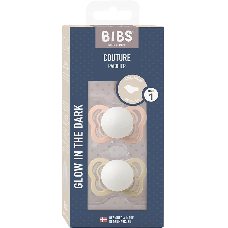 BIBS Couture Glow In The Dark Tutti 2kpl Koko 1 Blush GLOW/Vanilla GLOW