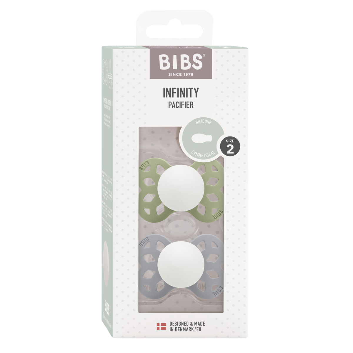 BIBS Infinity Tutti 2kpl Koko 2 Sage GLOW/Cloud GLOW