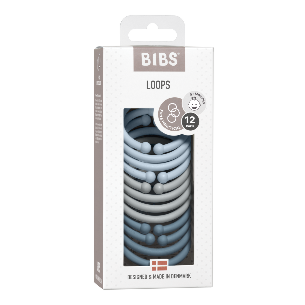 BIBS Loops Kiinnitysrenkaat 12kpl Blue/Cloud/Petrol