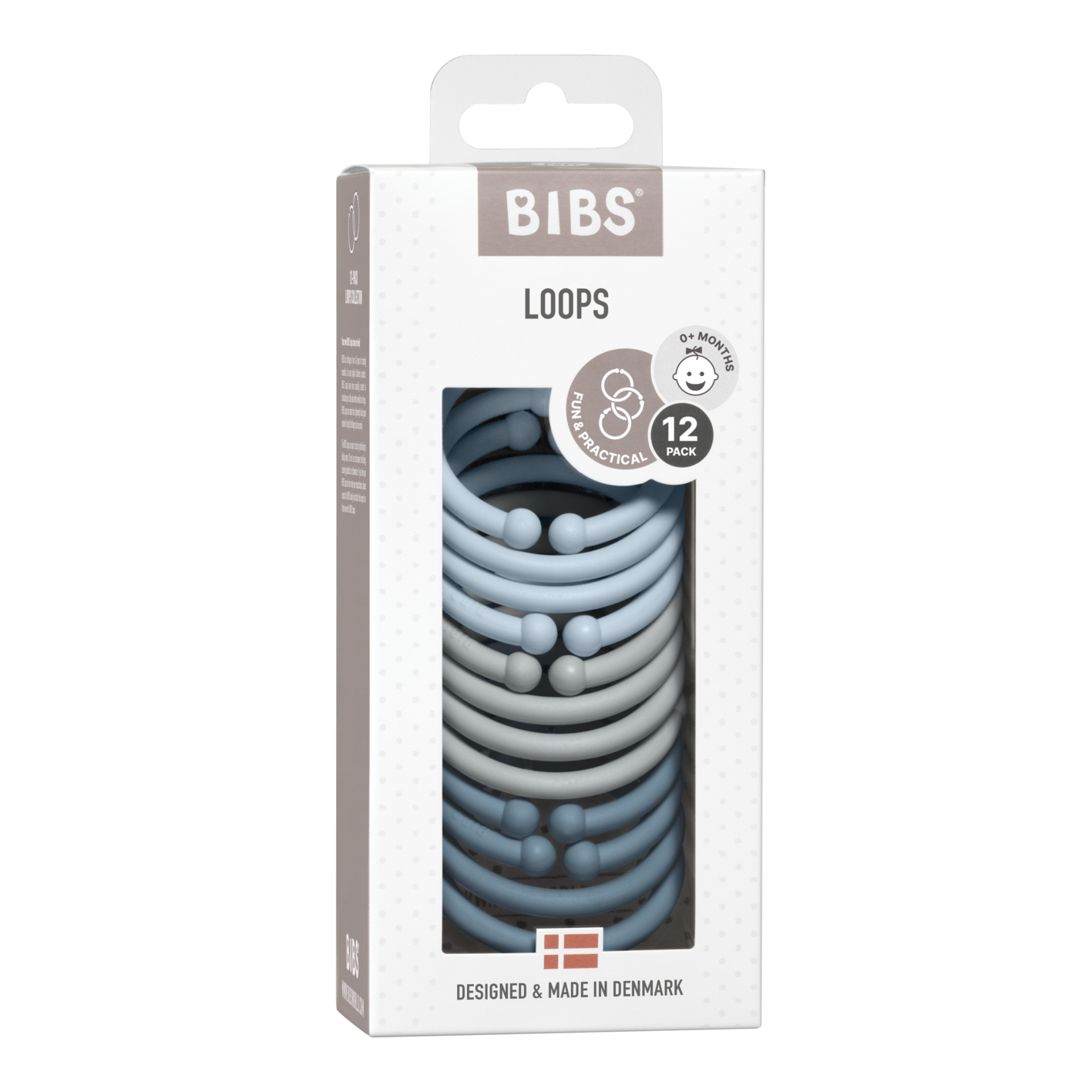 BIBS Loops Kiinnitysrenkaat 12kpl Blue/Cloud/Petrol